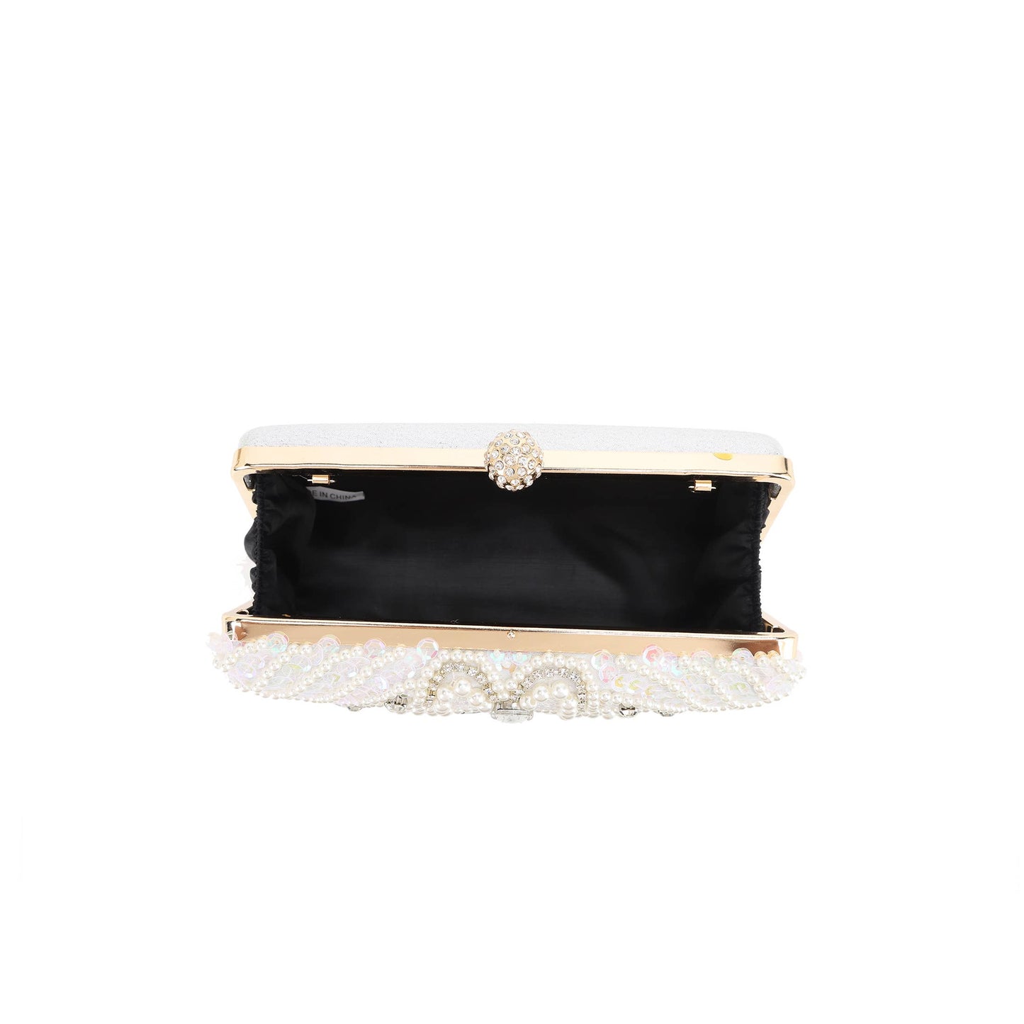 Beads, Rhinestone & Sequins Embellished Evening Bag, Clutch