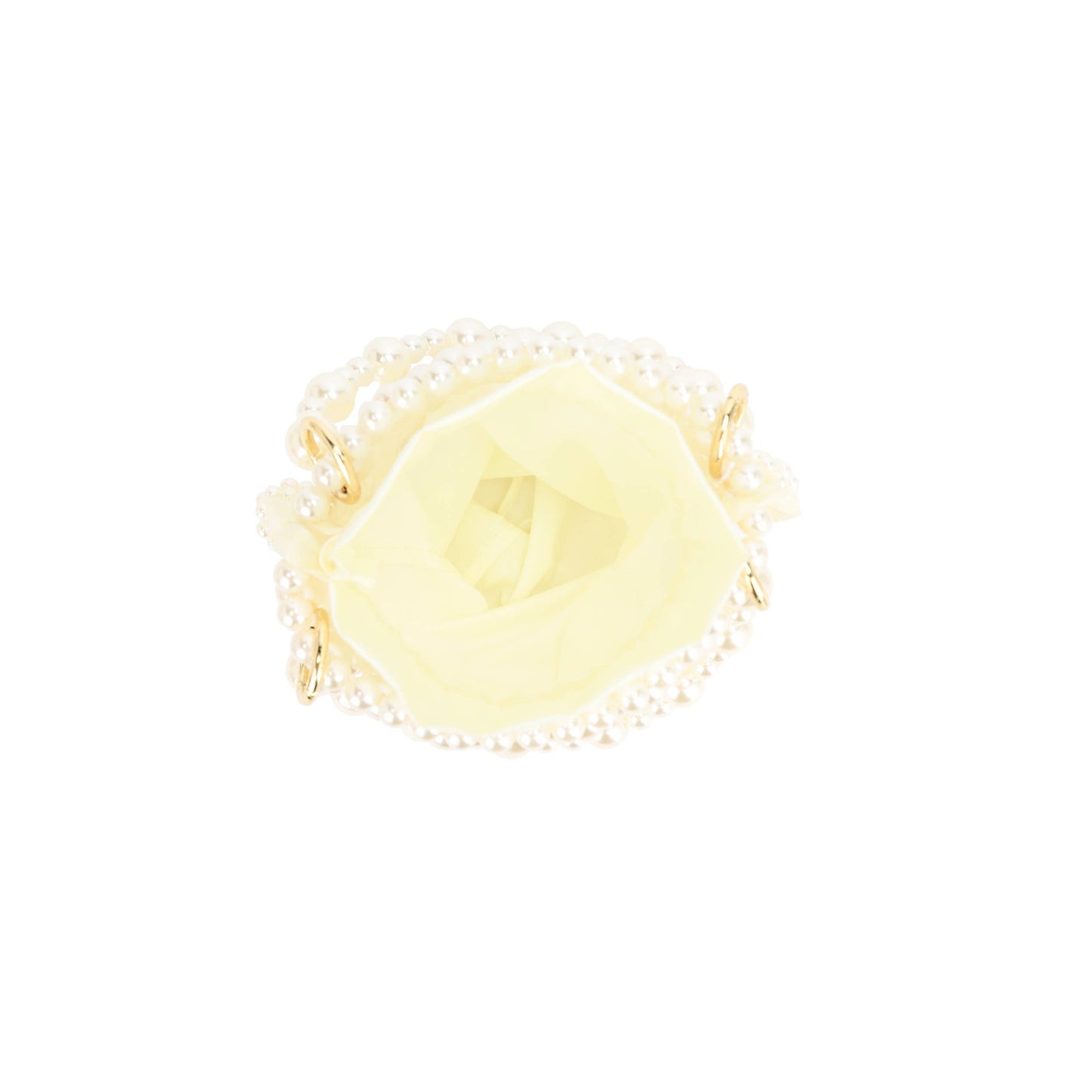 DESTINY Mini Top Handle Faux Pearl Bucket Bag with Strap