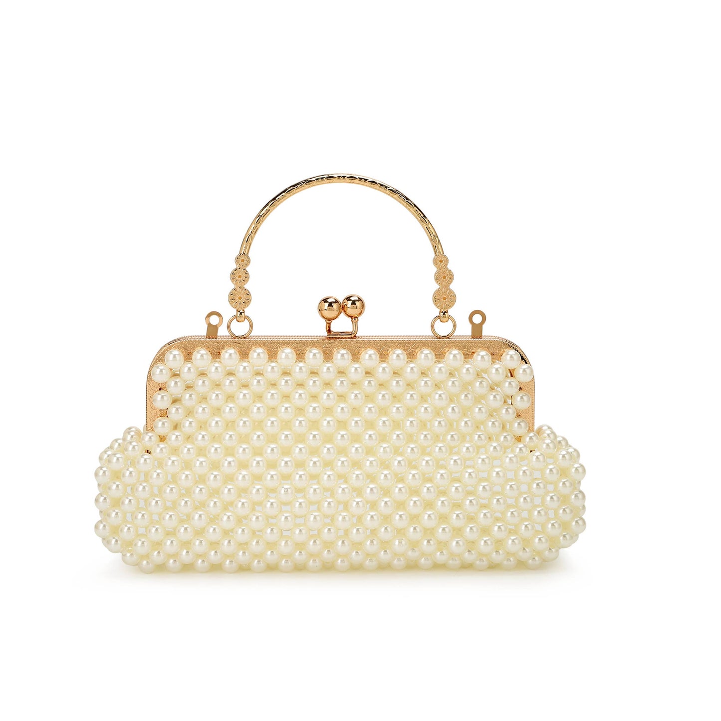 Cherish Kisslock Closure Acrylic Pearl Bag