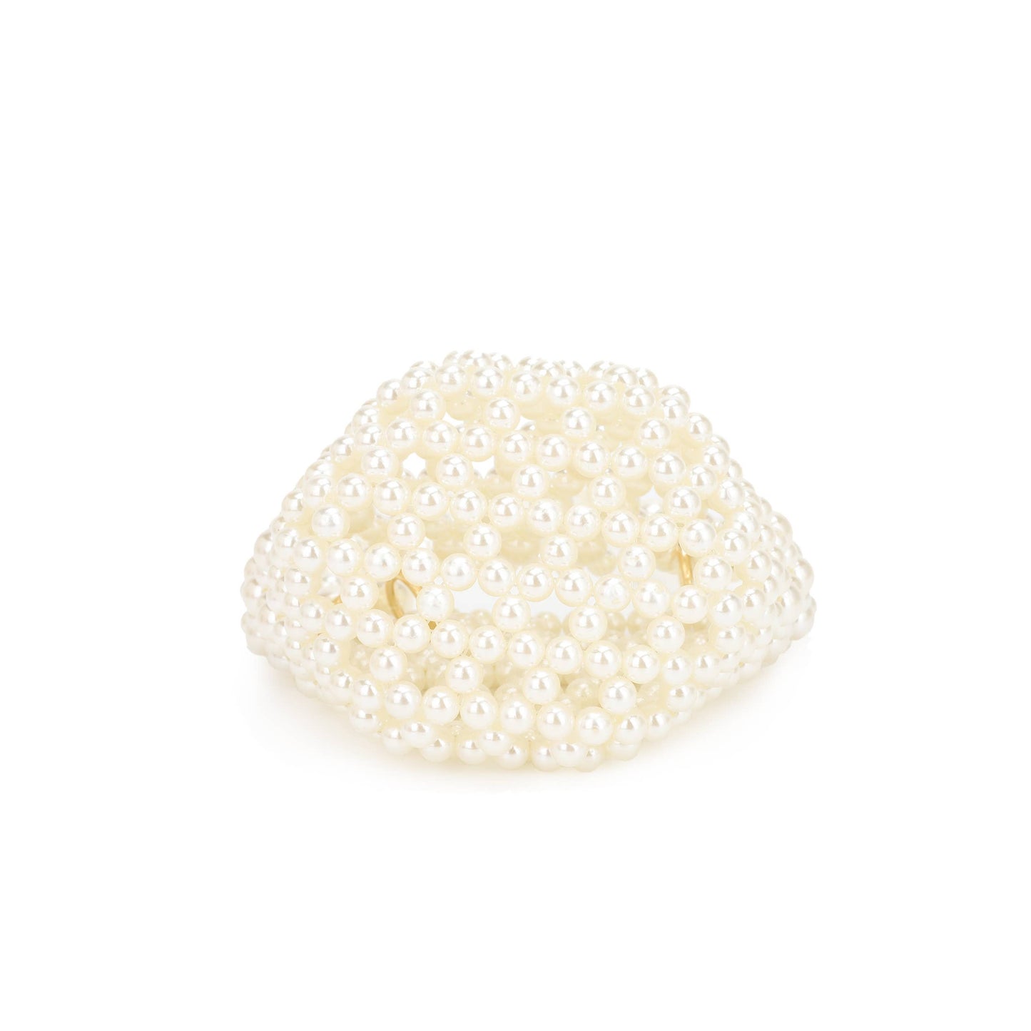 DESTINY Mini Top Handle Faux Pearl Bucket Bag with Strap