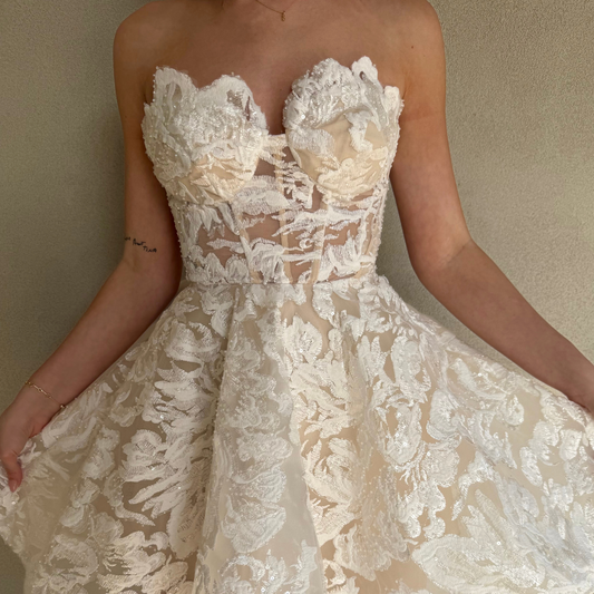 Brittany Bridal Bow Mini Dress