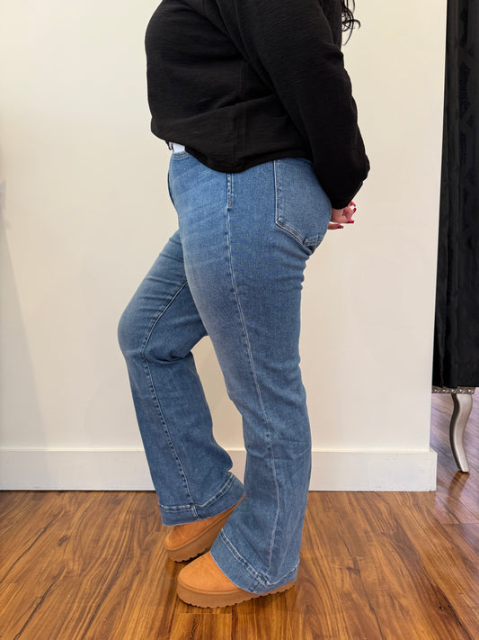 High-Rise Relaxed Flare Jean