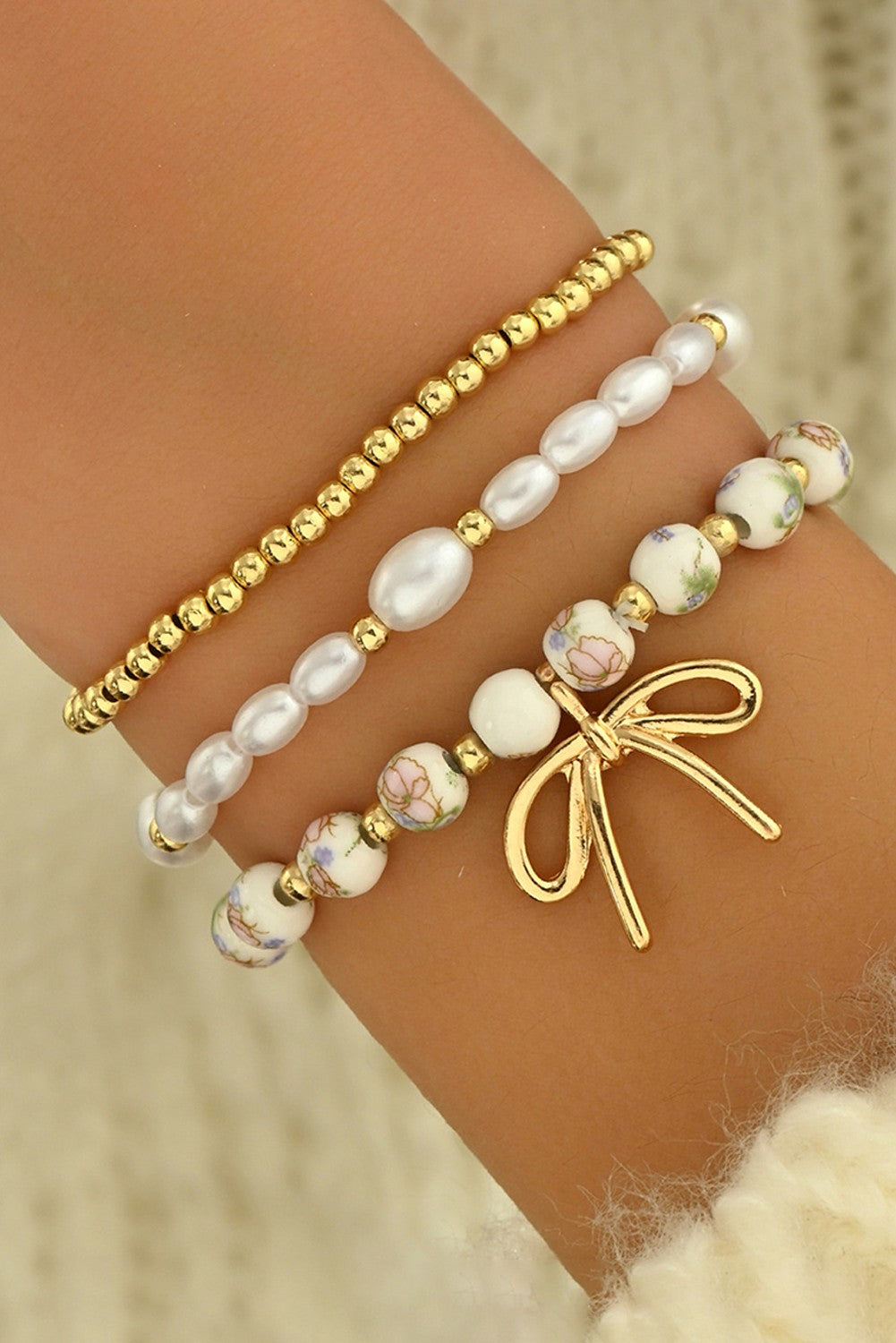 Triple Layer Charm Bracelet