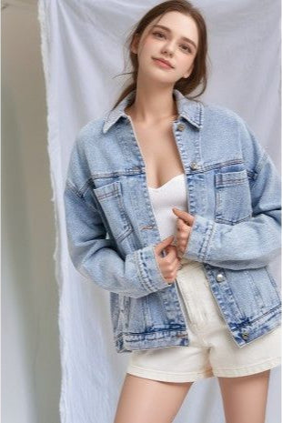Denim Oversized Jacket Light Wash