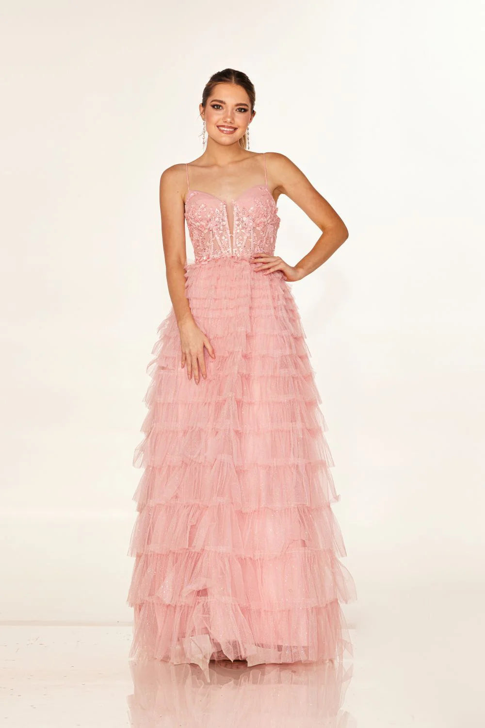 open lace back dress Prom-Dress