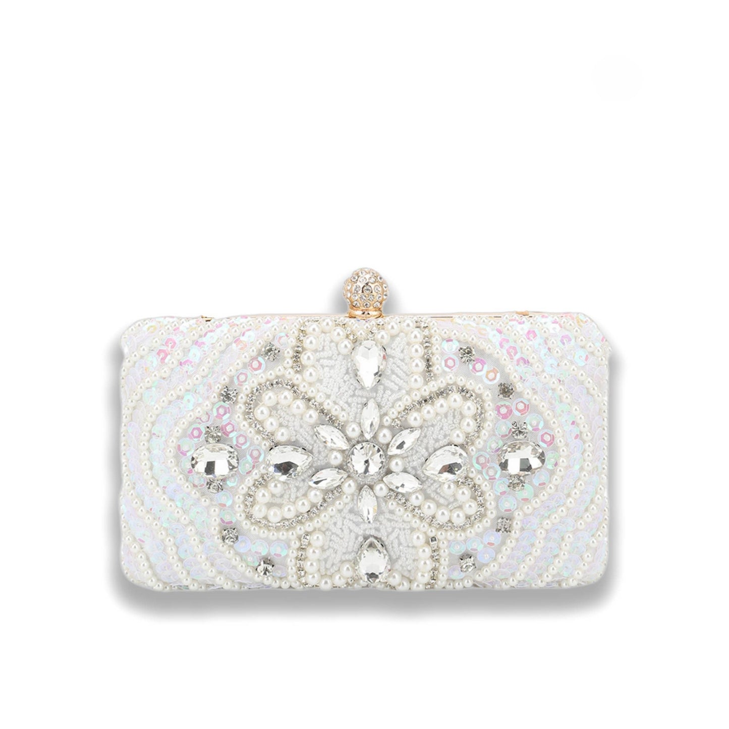 Beads, Rhinestone & Sequins Embellished Evening Bag, Clutch