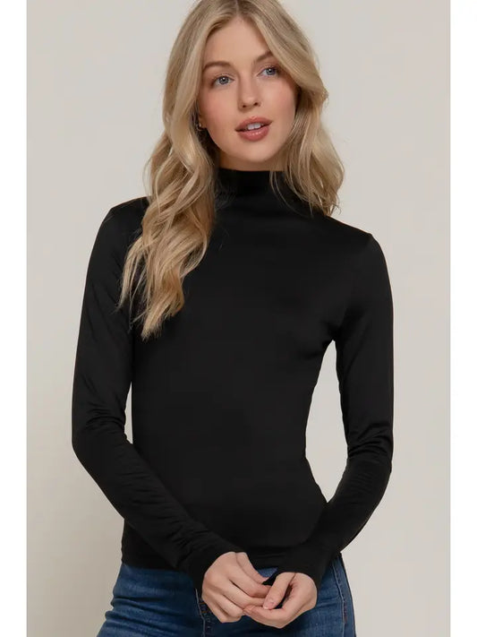 Long Sleeve High Neck Top