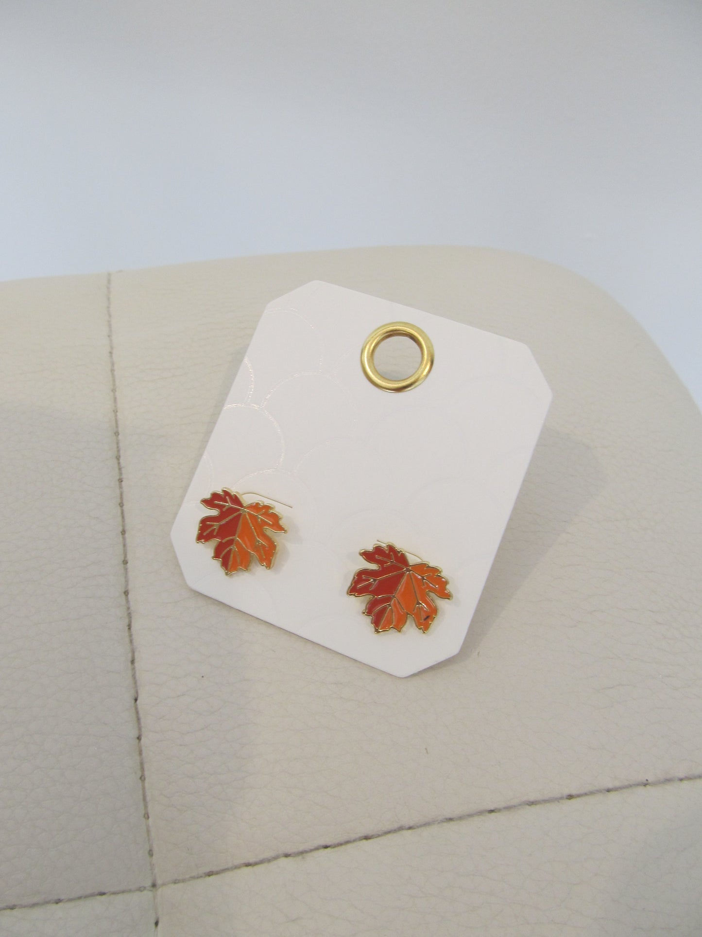 Fall Leaf Stud Earrings
