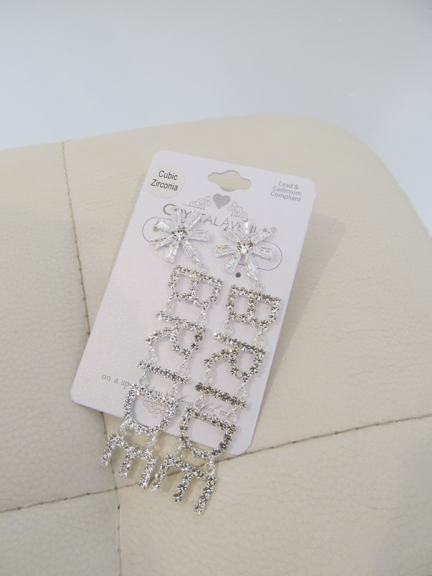 Cubic Zirconia Bride Earrings