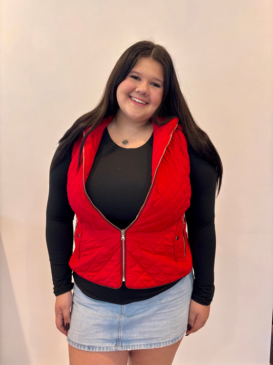 Side Rib Quilted Vest