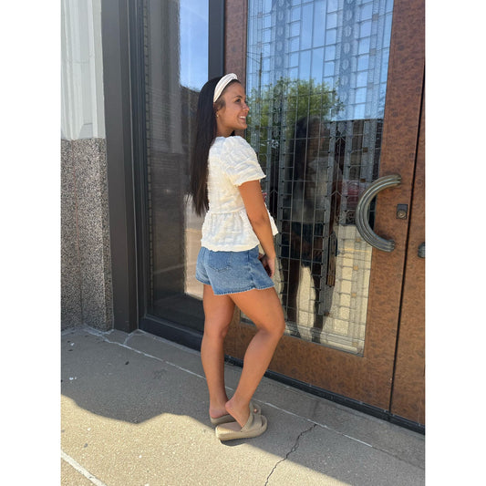 Carlin Bow Babydoll Top