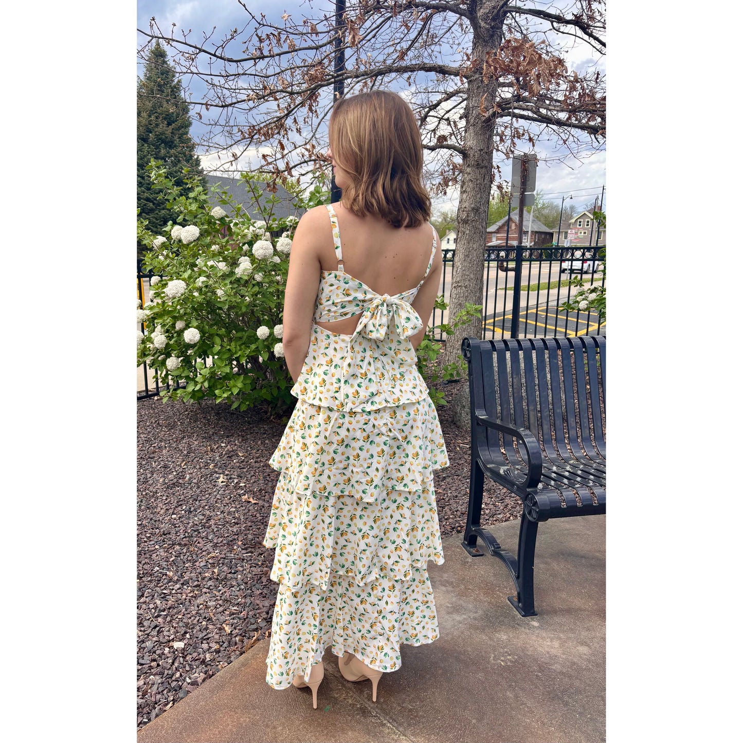 Lemon Get Married Ruffle Tier Dress
