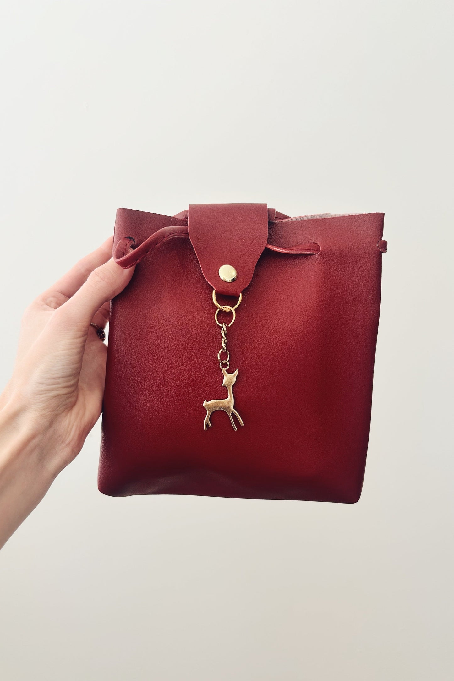 Wine Red Bucket Bag