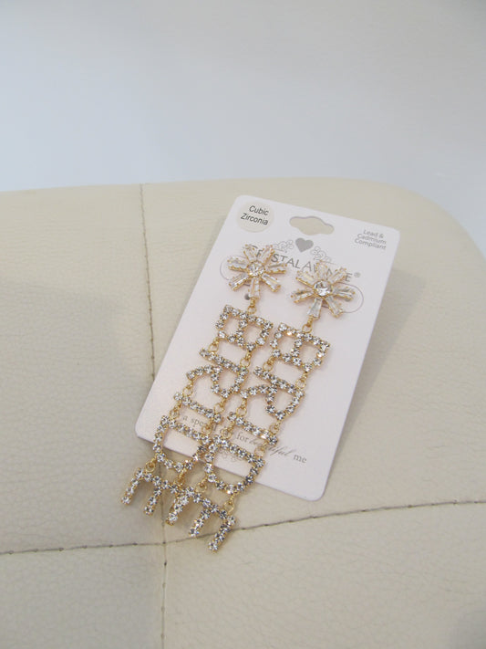 Cubic Zirconia Bride Earrings