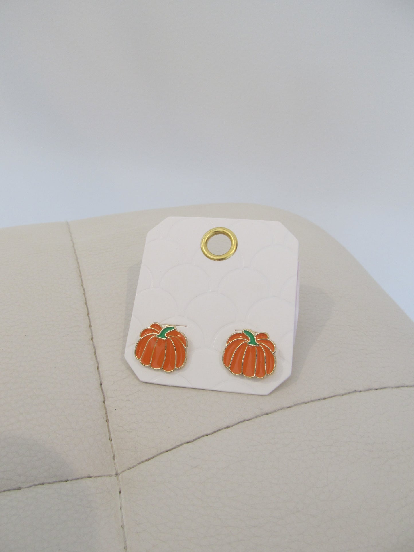 Pumpkin Stud Earrings