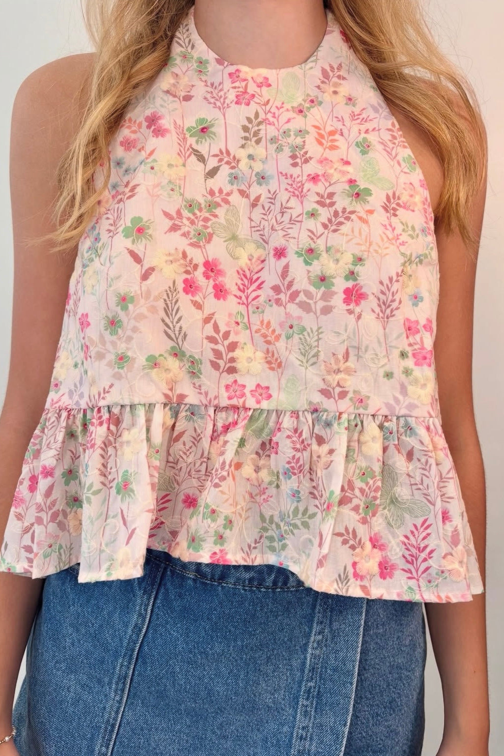 Bloom Halter Top (Pink)