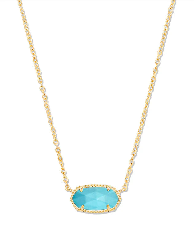 Elisa Gold Short Pendant Necklace