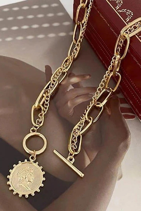 Vintage Coin Pendant Necklace
