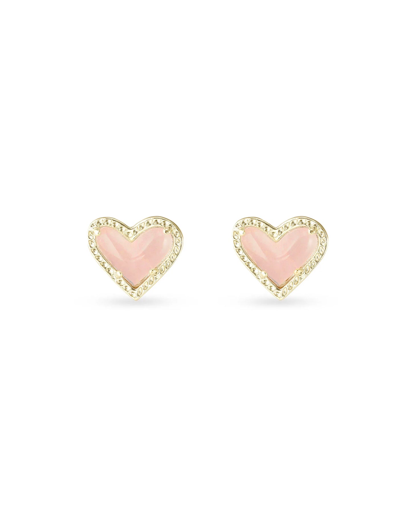 Ari Heart Gold Stud Earrings