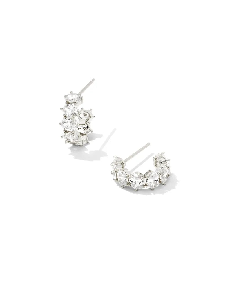 Cailin Silver Huggie Earrings