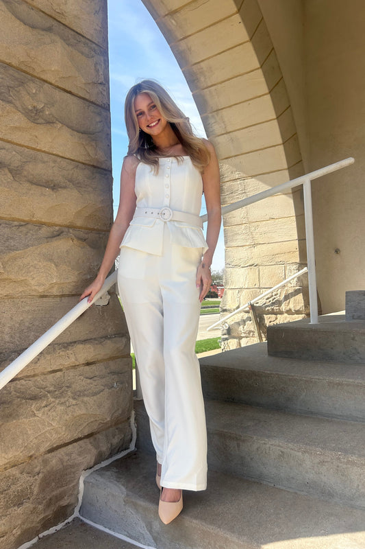 Aubrey Peplum Jumpsuit