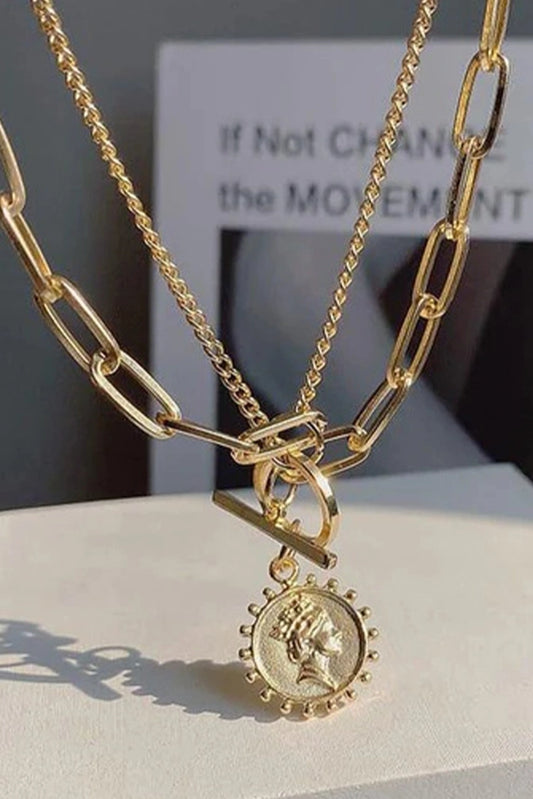 Vintage Coin Pendant Necklace