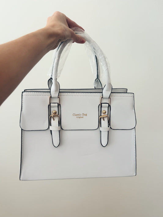 Beige Faux Leather Purse