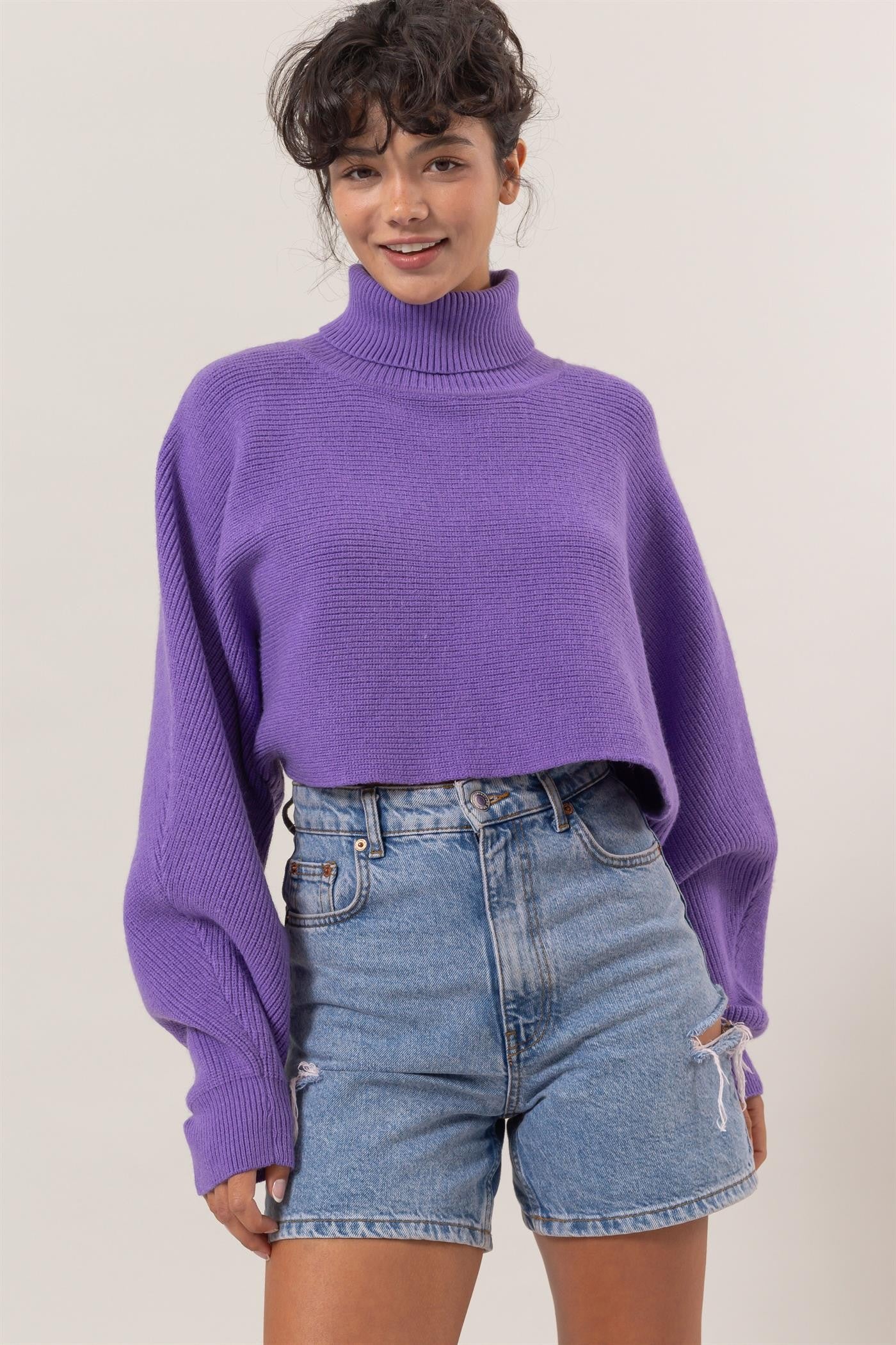 Turtleneck Cropped Sweater