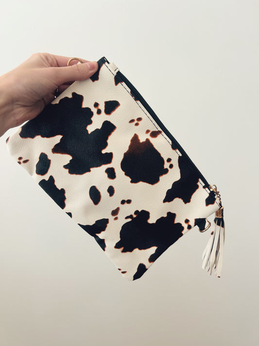 Cow Print Vinyl Bag