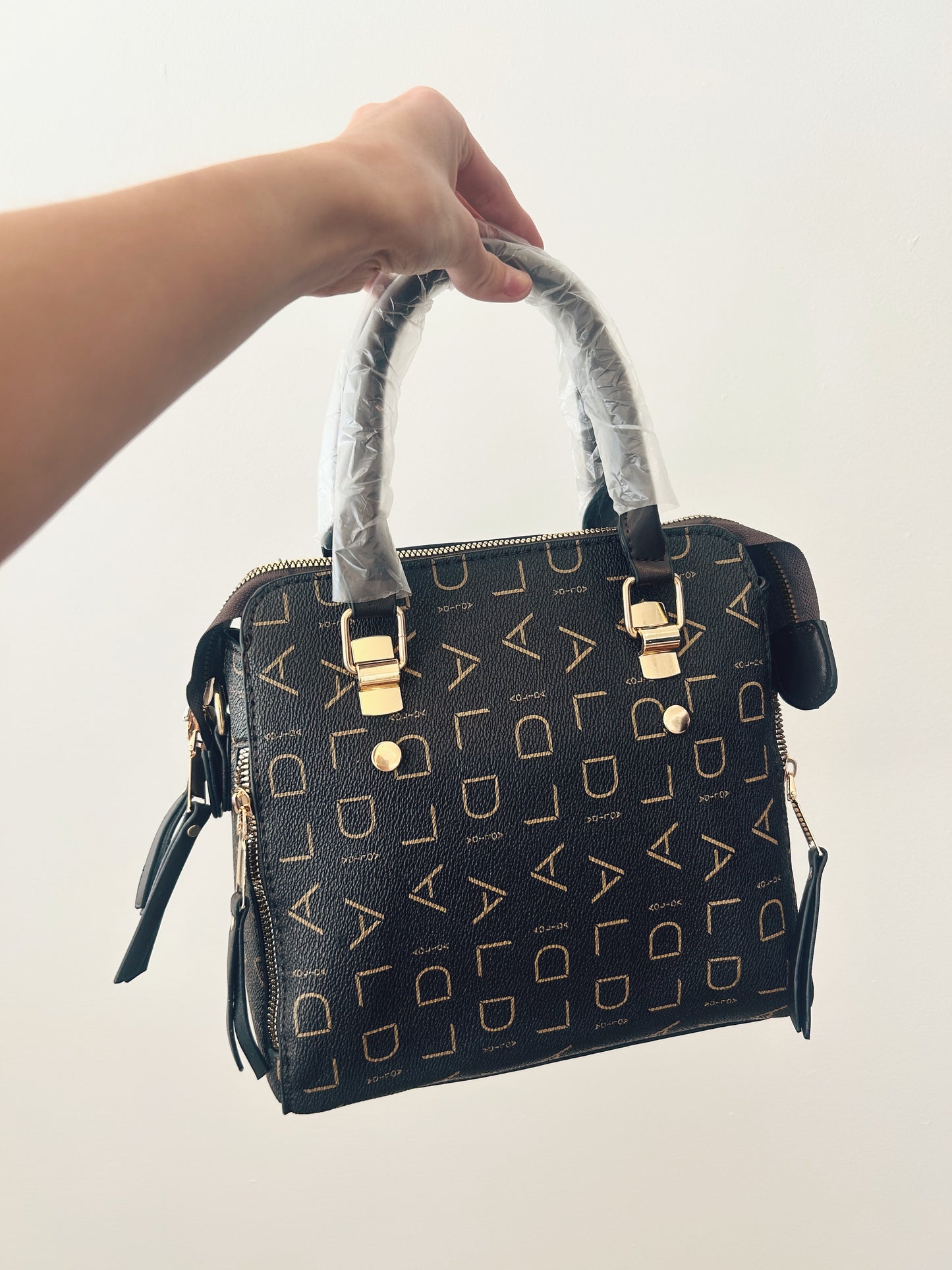 Vintage Faux Leather Tote Bag