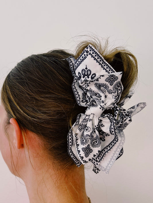 Paisley Print Claw Clip