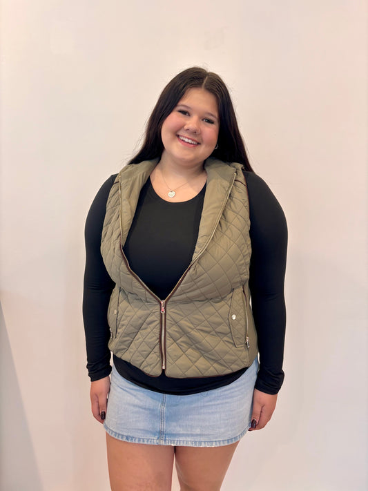 Side Rib Quilted Vest