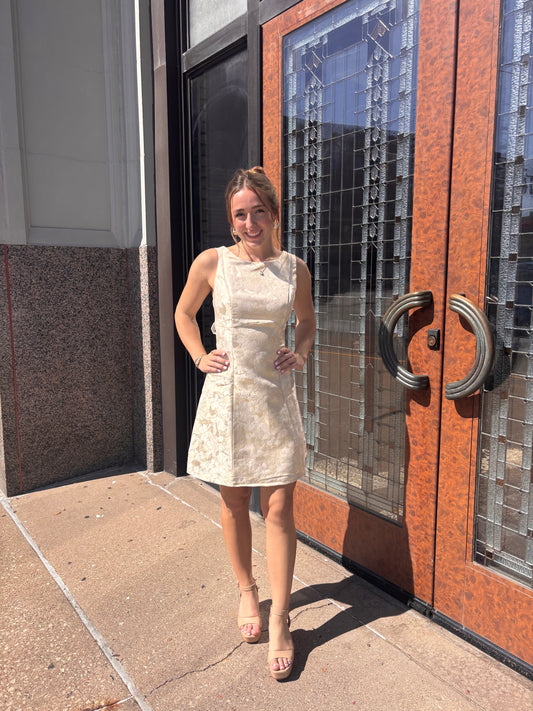 Delicate Floral Shimmer Dress