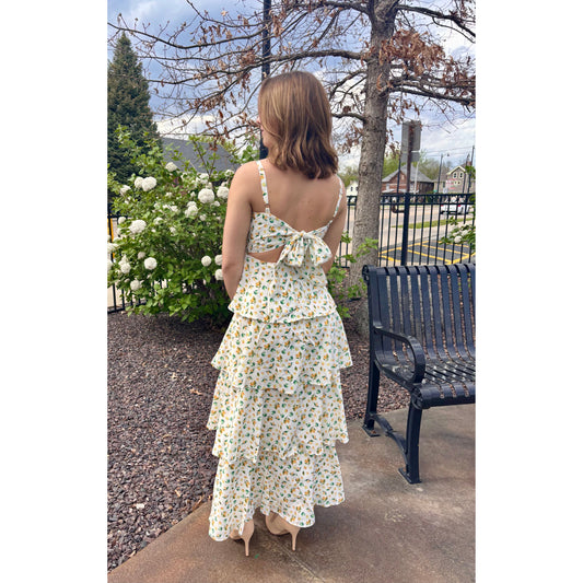Lemon Get Married Ruffle Tier Dress