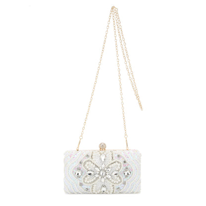 Beads, Rhinestone & Sequins Embellished Evening Bag, Clutch