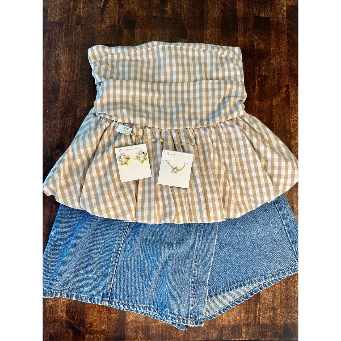 Brenna Plaid Tube Top