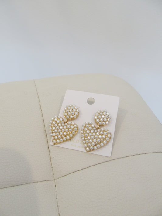 Pearl Heart Earring