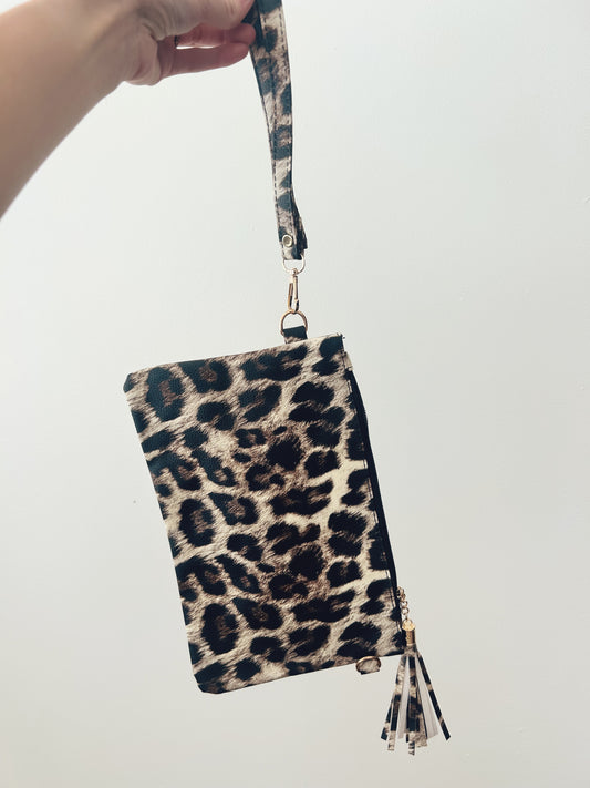 Leopard Print Vinyl Bag