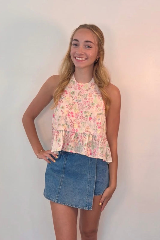 Bloom Halter Top (Pink)