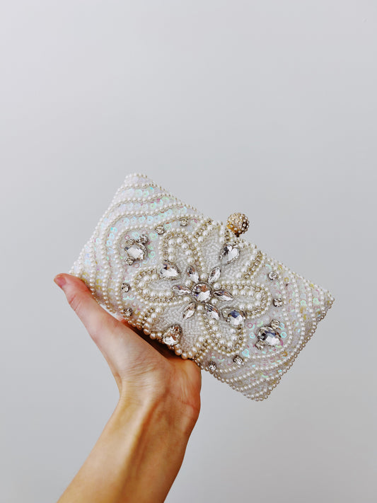 Beads, Rhinestone & Sequins Embellished Evening Bag, Clutch