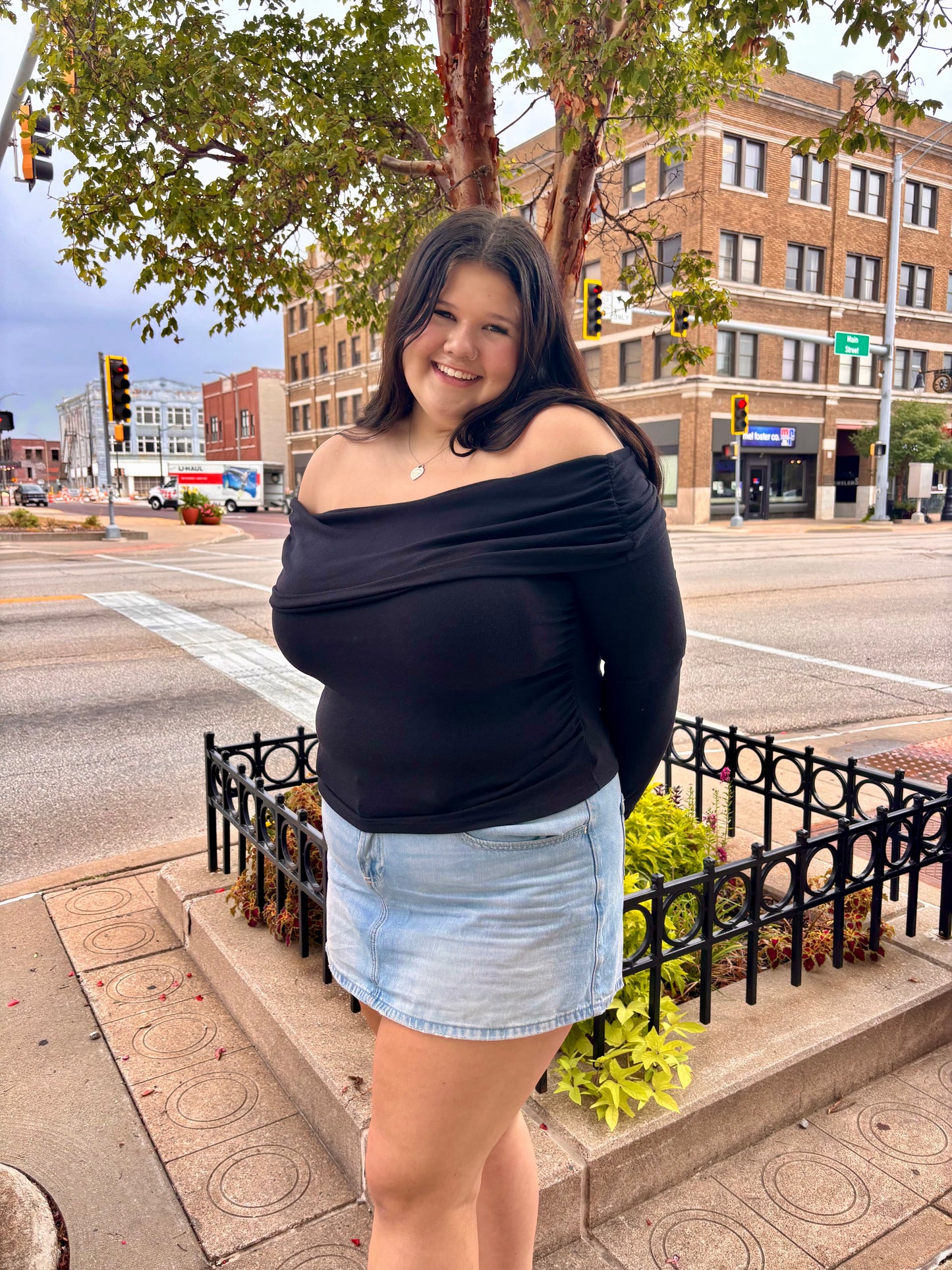 Off the Shoulder Knit Top