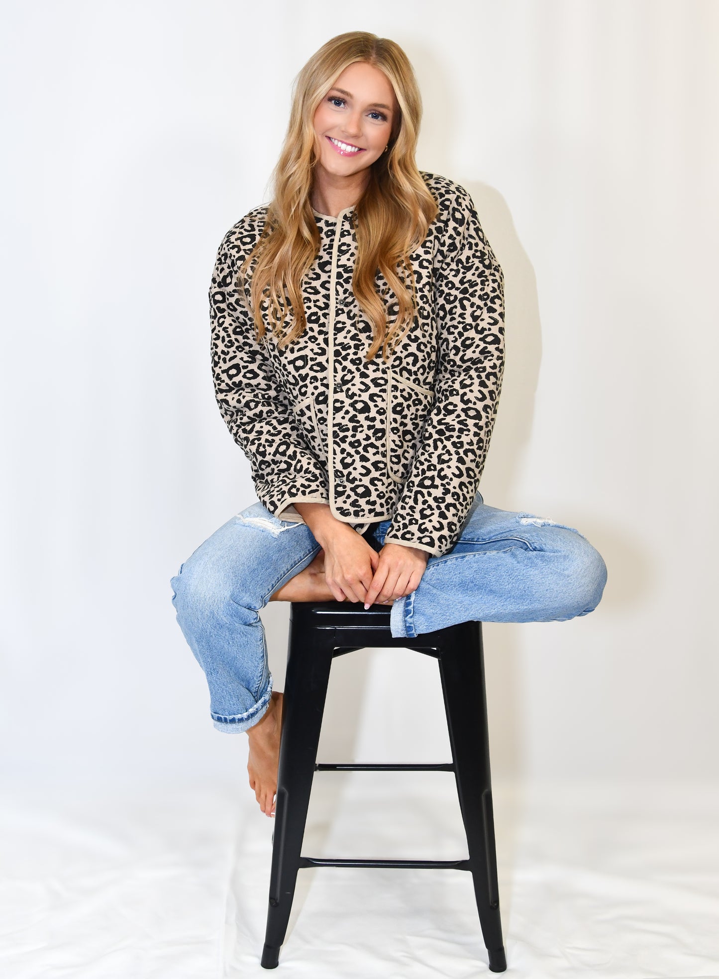 Leopard Quilted Puffer Jacket