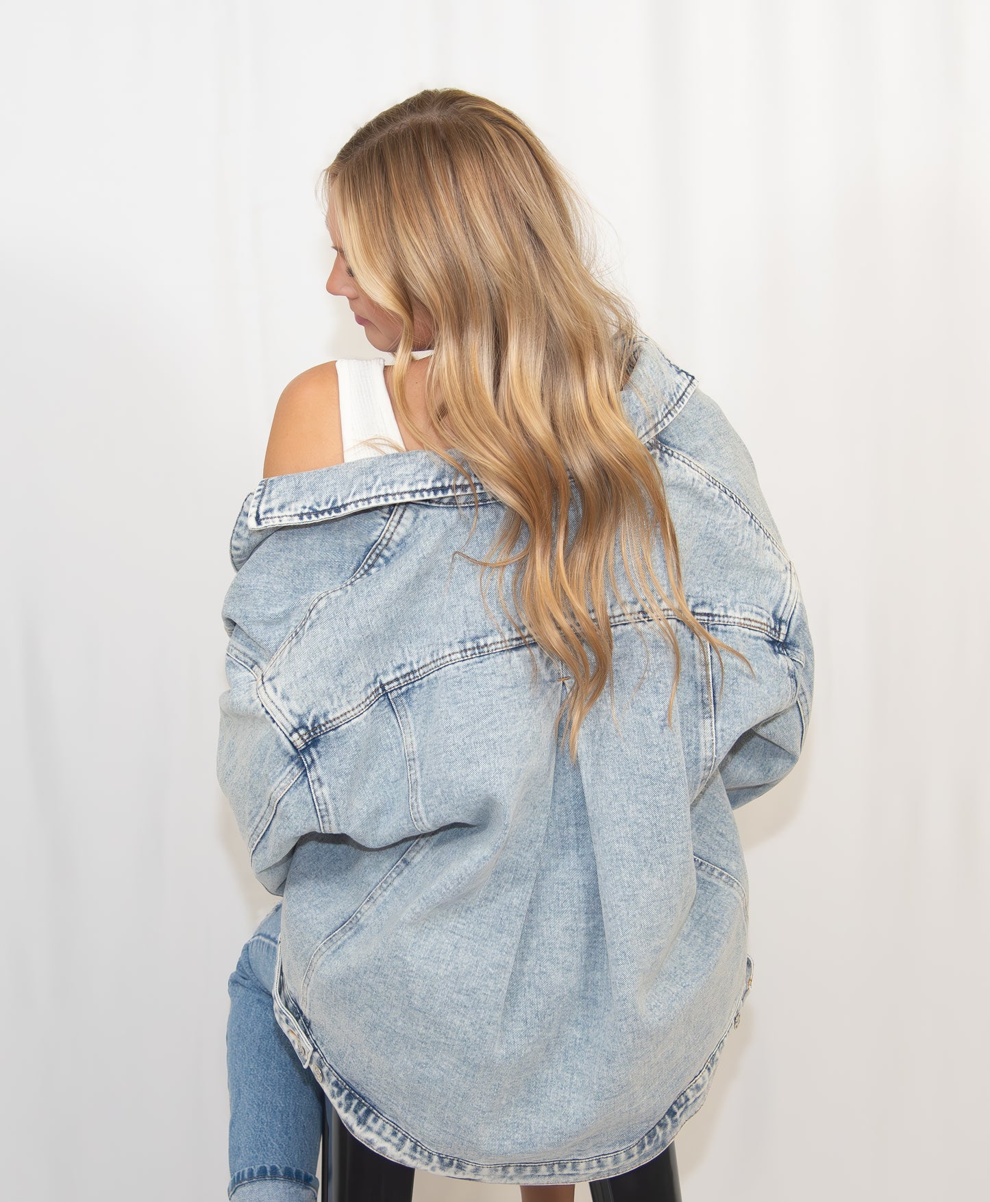 Denim Oversized Jacket Light Wash