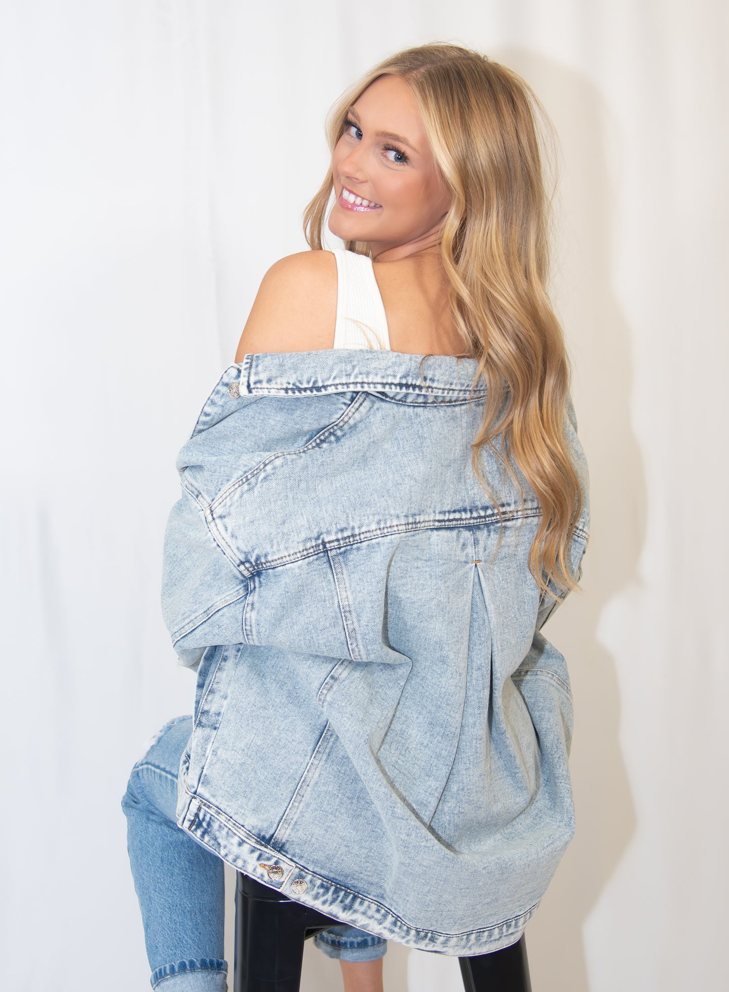 Denim Oversized Jacket Light Wash