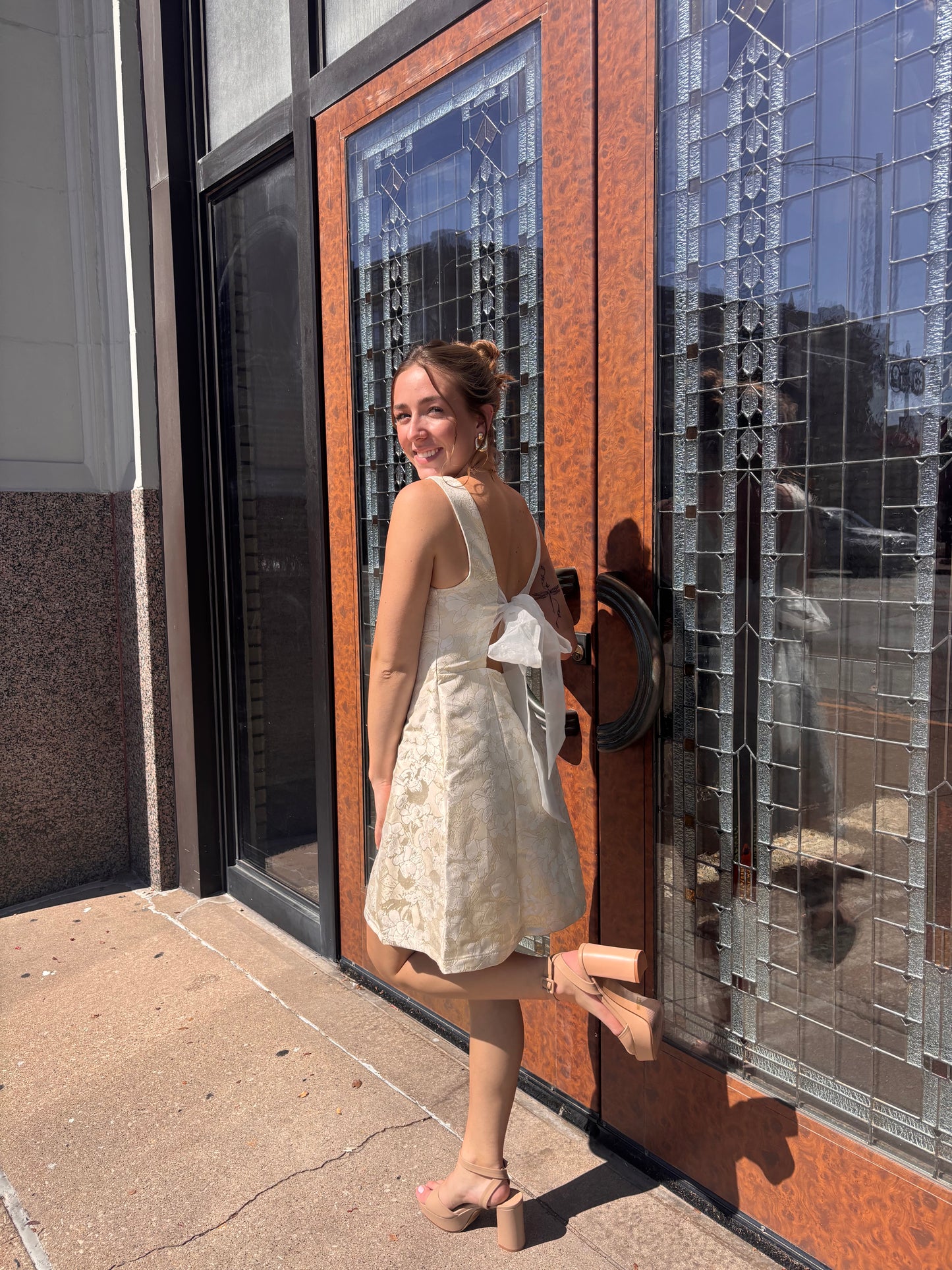 Delicate Floral Shimmer Dress