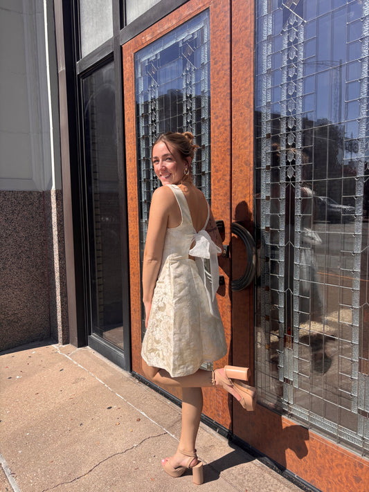 Delicate Floral Shimmer Dress