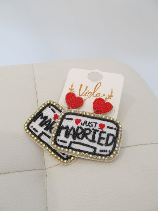 Just Married Earrings