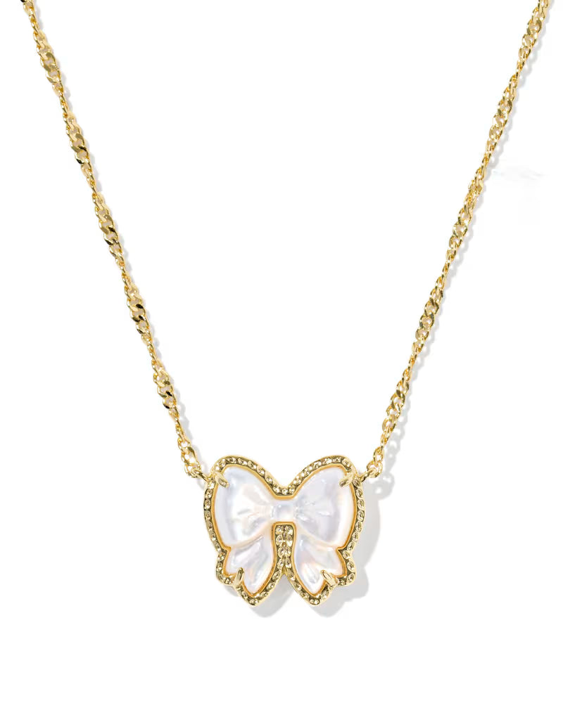 Haley Bow Short Pendant Necklace
