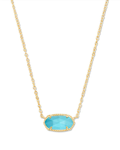 Elisa Gold Short Pendant Necklace