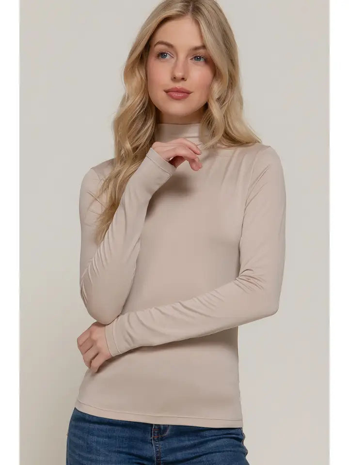 Long Sleeve High Neck Top